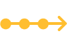 Arrow pointing left with three large dots